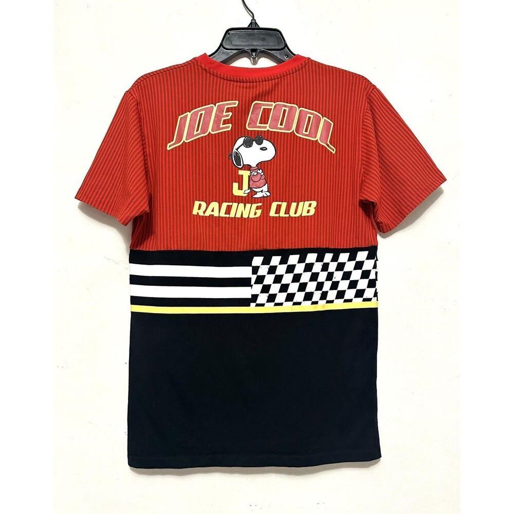 Joe Cool Racing Club Snoopy Tee T Shirt Jersey Knotts Berry Farm Six Flags S